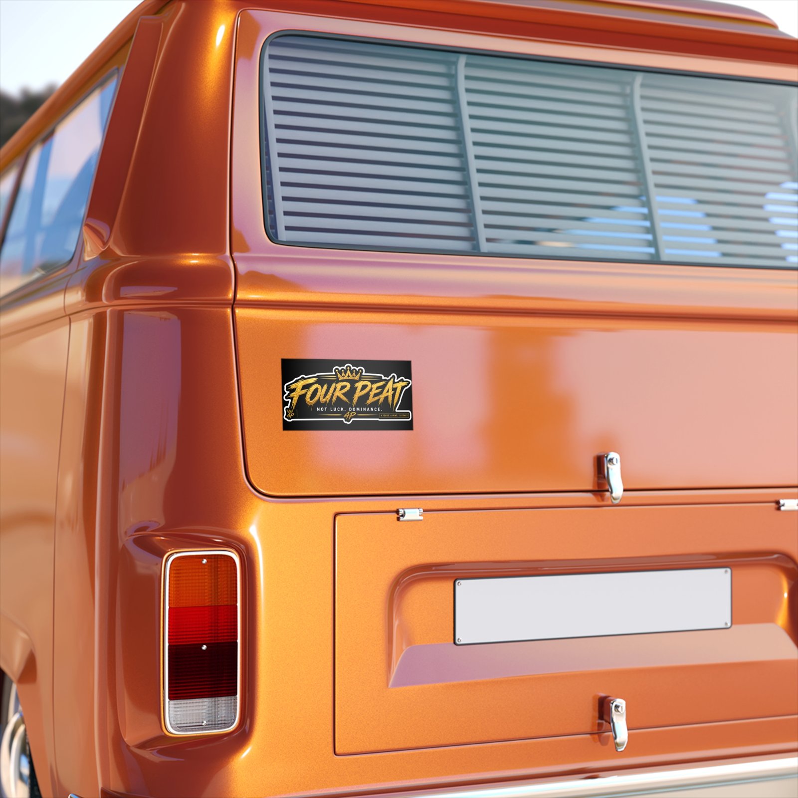 Four Peat Bumper Sticker — “Not Luck. Dominance.” Motivational Racing/Champion Decal - Image 2