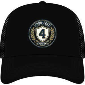 Trucker Cap — "Four-Peat Champions" Embroidered Shield