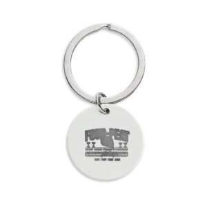 Engravable Stainless Steel Round Keychain – Custom Photo or Text Token