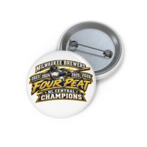 Pin Button — Milwaukee Brewers “Four Peat” NL Central Champions 2023–2026 Commemorative