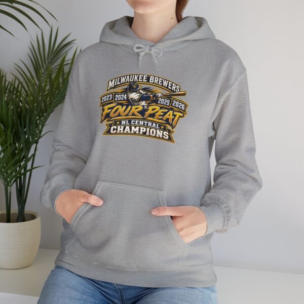 Milwaukee Brewers "Four-Peat NL Central Champions" Hoodie — Crew Fan Pullover