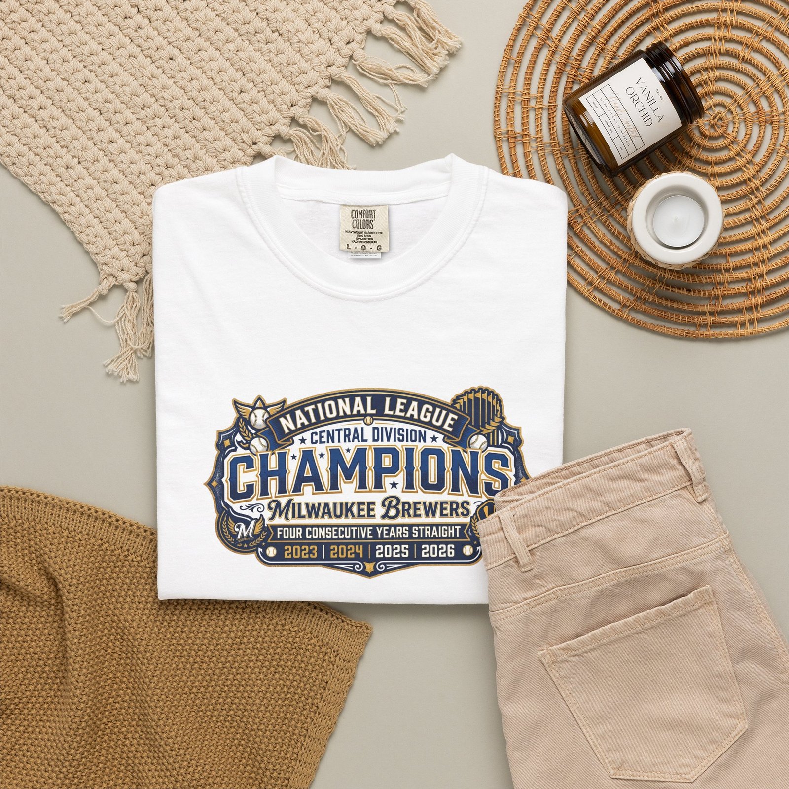 Milwaukee Brewers National League Champions Vintage T-Shirt - Image 4