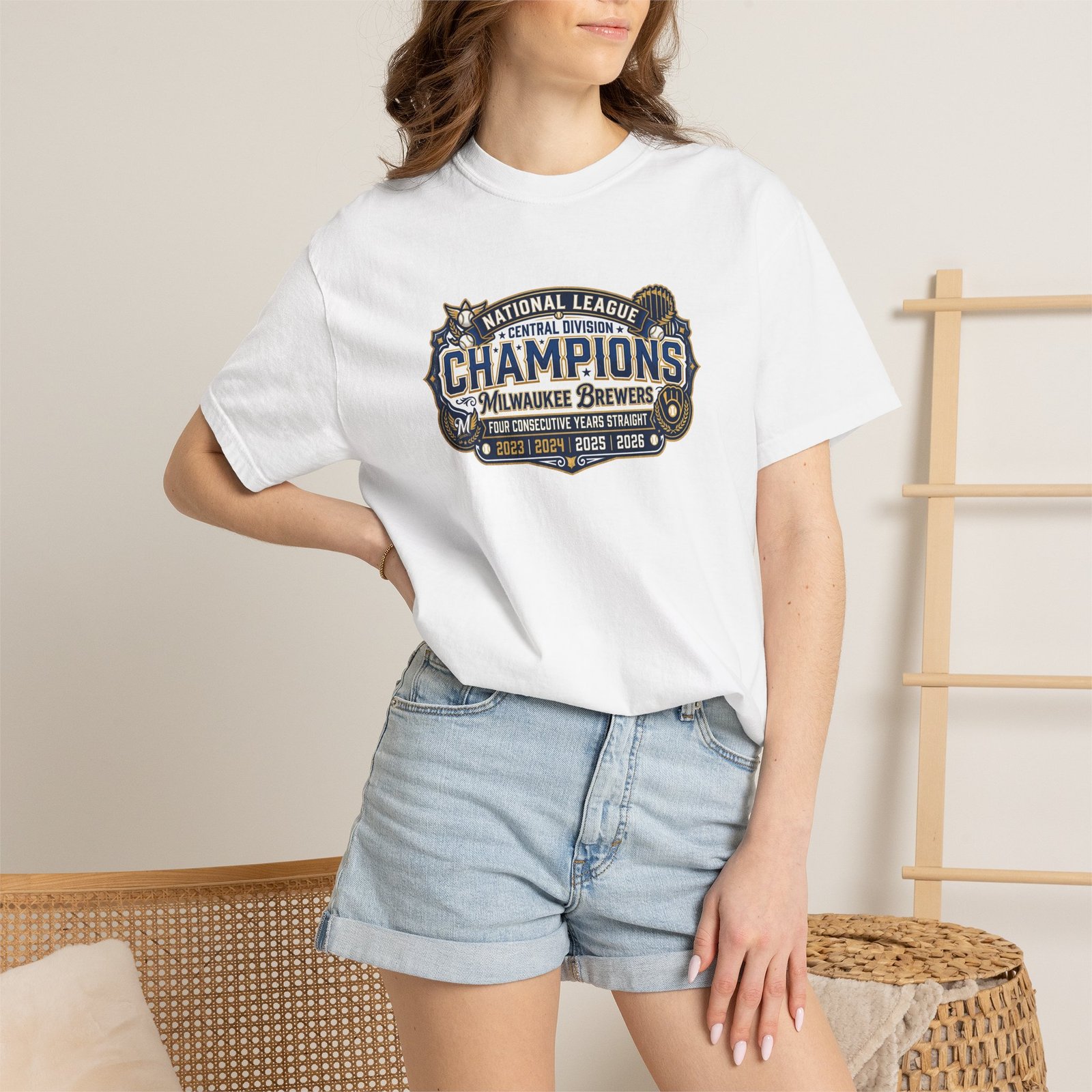 Milwaukee Brewers National League Champions Vintage T-Shirt - Image 5