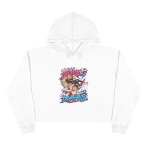 Volleyball Spike ’Em All Crop Hoodie